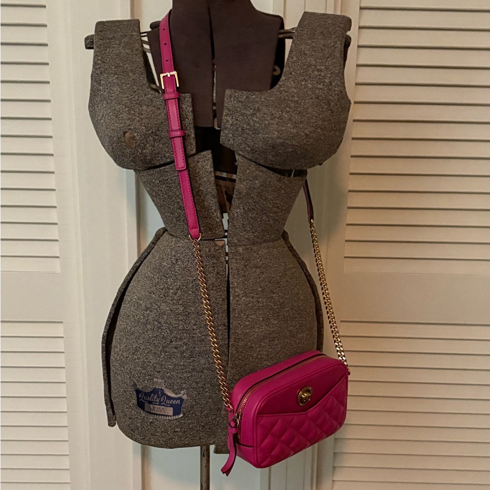Versace Pink Crossbody quilted camera bag